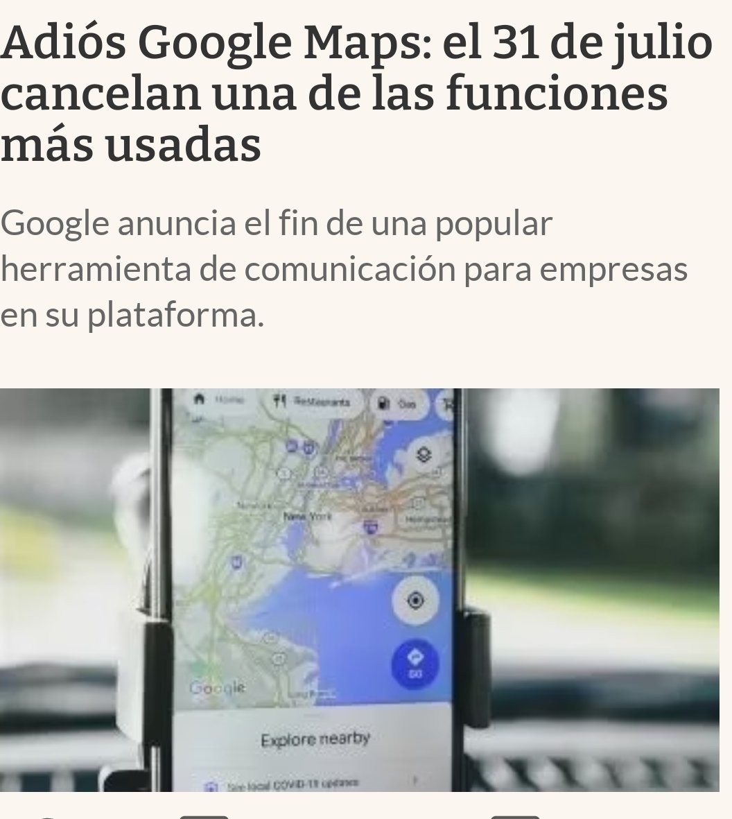 JamilToro's tweet photo. Adiós a los mensajes en Google My Business a partir del 31 de julio.
En realidad este es un canal poco utilizado en nuestra región,  así que por aquí no hará mucha falta. https://t.co/uA3idiUQ78