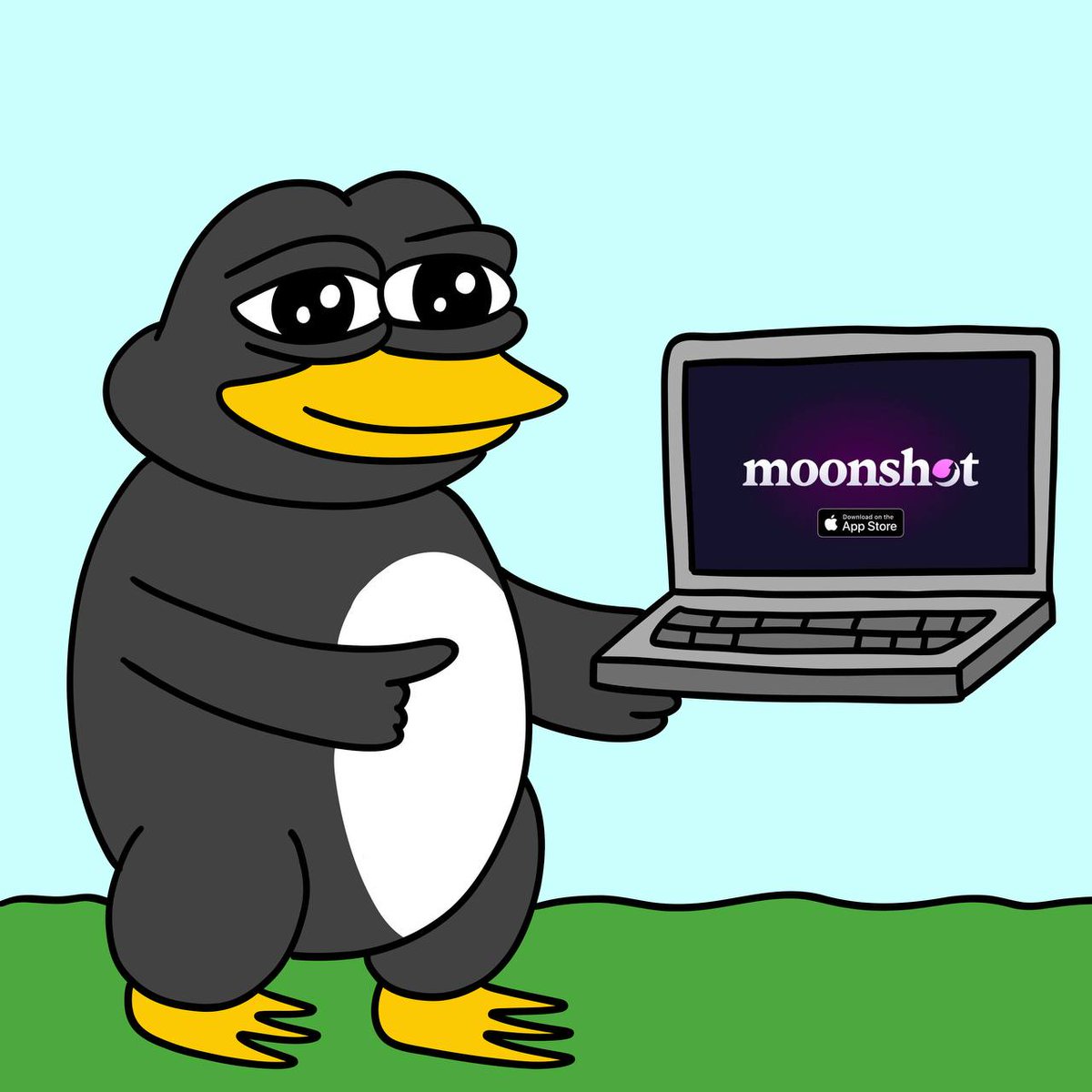 YOU CAN NOW BUY $PENG WITH APPLE PAY USING @usemoonshot ! 📲🐧 Use our  referral link to download moonshot and buy your favourite @solana meme  tokens using apple pay. buying your favourite