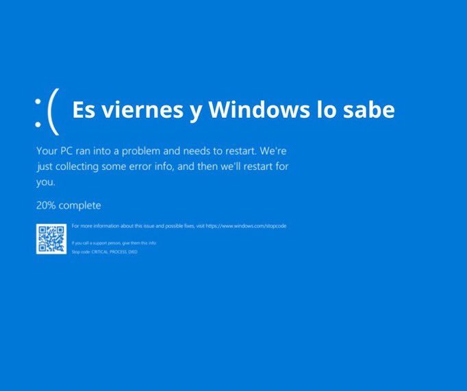 YisusTech's tweet image. la civilización colapsó hoy un poquito por culpa de un bug.
Se cayeron aerolíneas y bancos del mundo por
CrowdStrike:
Un software de ciberseguridad y monitoreo de empleados que se instala en lo profundo de
Windows.
Una actualización rompió TODOS los Windows que lo usaban.