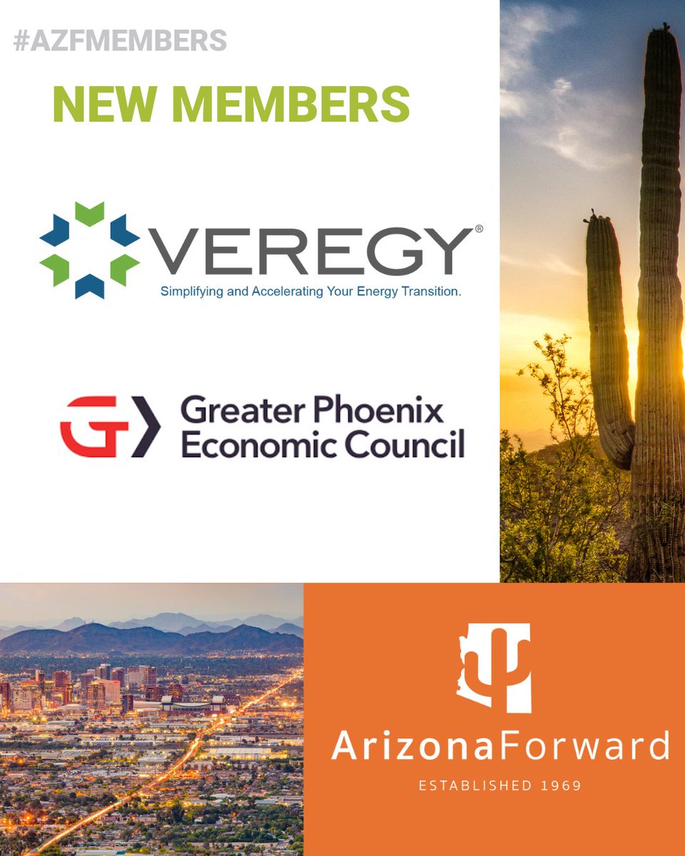 Join us in giving a warm welcome to Arizona Forward's newest members! 🎉🌵 We're excited to have them on board as we work towards a sustainable future for our beautiful state. #ArizonaForward #Sustainability #NewMembers #AZFmember