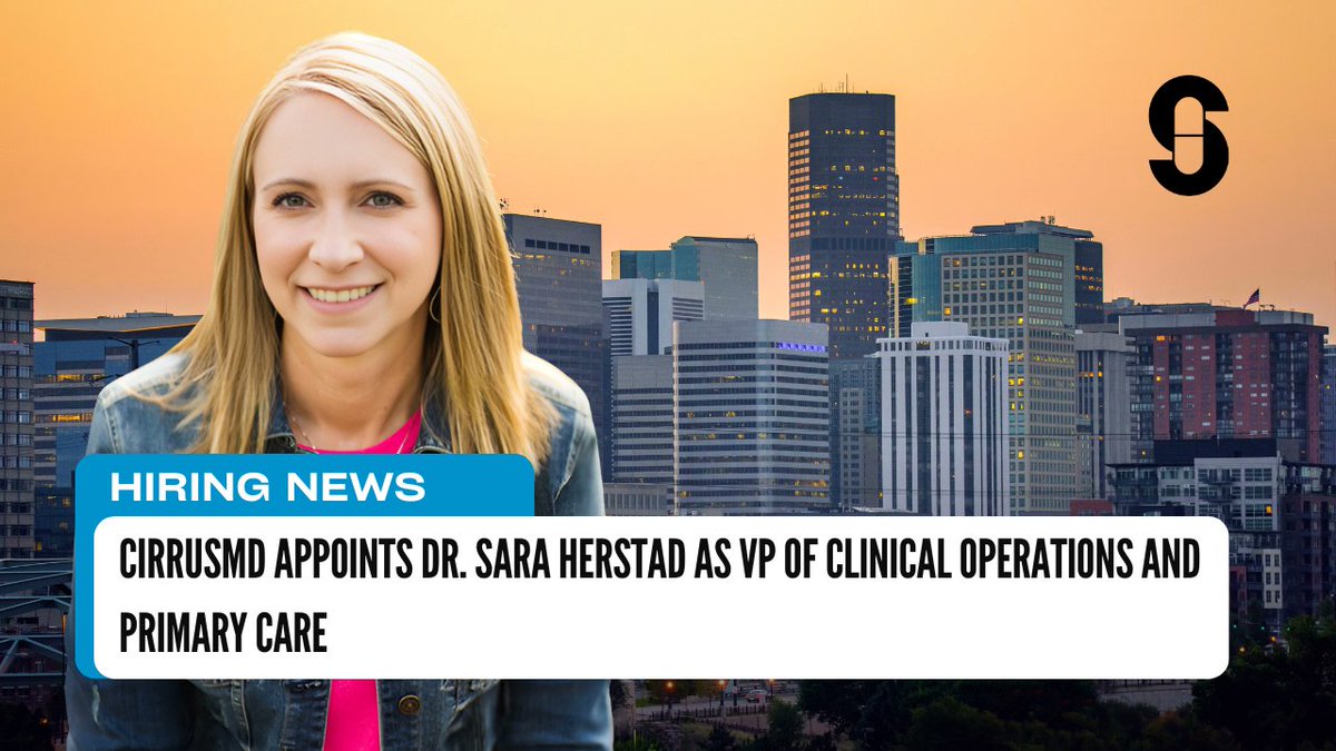 "The appointment of Dr. Sara Herstad as Vice President of Clinical Operations and Primary Care at CirrusMD marks a significant milestone for the company and the virtual #HealthcareIndustry." - <a href="/SliceofHC/">Slice of Healthcare</a> 

Full story:
sliceofhealthcare.com/cirrusmd-appoi…