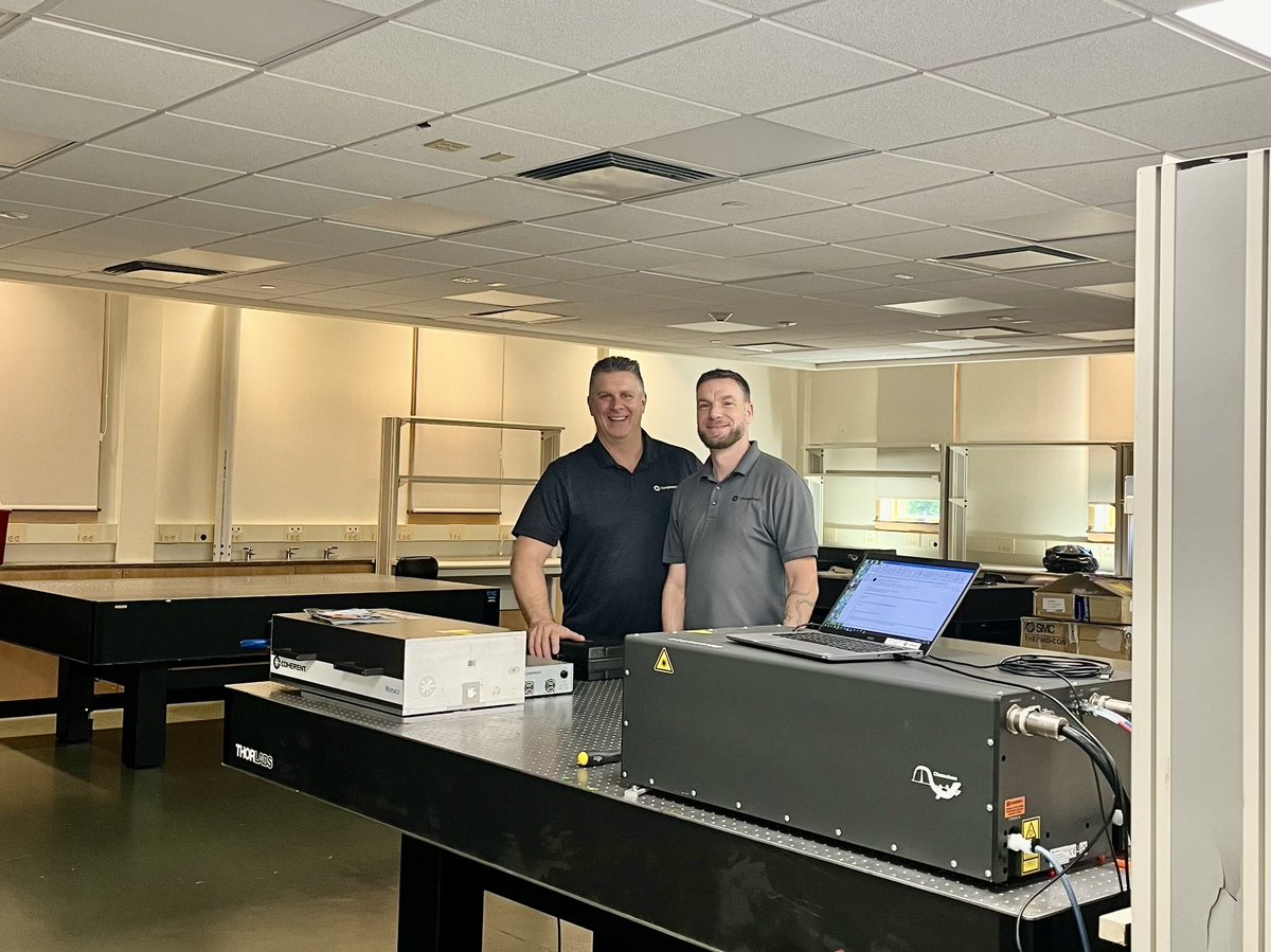 ewadorotaz's tweet photo. “Imaging Structure & Function in the Nervous System” course is just around corner and @CoherentCorp is setting up the lasers! Watch out for a lot of fluorescence imaging pictures!

Pictures courtesy of Michael Maikowski, Falk Preller and Barbara Zane.

#cshlimaging2024 #Neuroscience #microscopy #2Photon