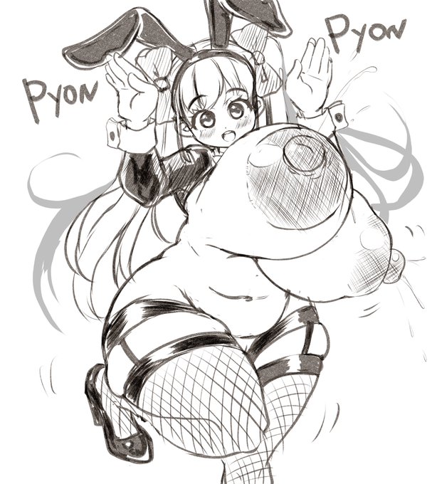 吉田ちゃんの逆バニー描いたことないから描いてみたよせっかく描きこんだ襟元がおっぱいで全てを無しにしていくそれが爆乳絵師のさだめ・・・ 