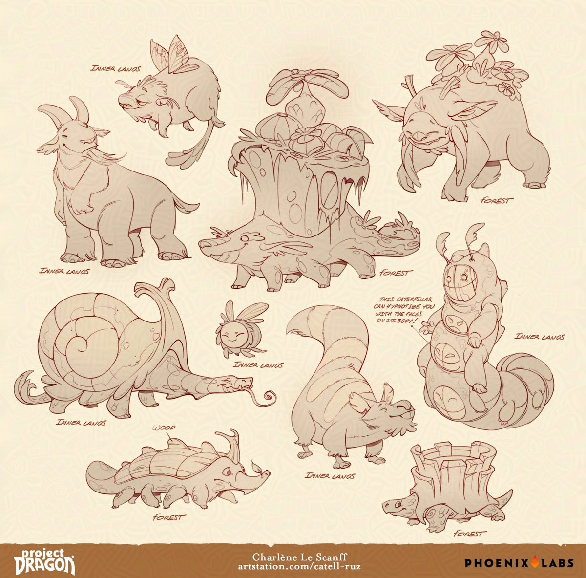 CatellRuz's tweet image. These are some early critters and vehicles art exploration for #ProjectDragon!