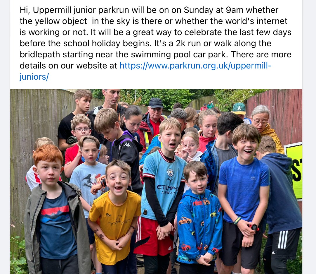 Uppermill junior parkrun tweet media
