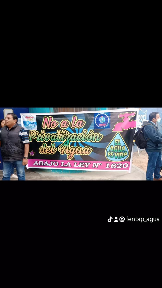 FENTAP4's tweet photo. En costa, sierra y selva el PARO ES TOTAL.

!VIVA EL PARO NACIONAL DEL 19 DE JULIO!
!NO A LA PRIVATIZACIÓN DEL AGUA!

#cajamarca #sullana #tacna #piura #@cgtp_peru @cgtpjoven #FENTAP #movilización #plazadosdemayo #peru #noticiasperu https://t.co/BNpOfBih2W