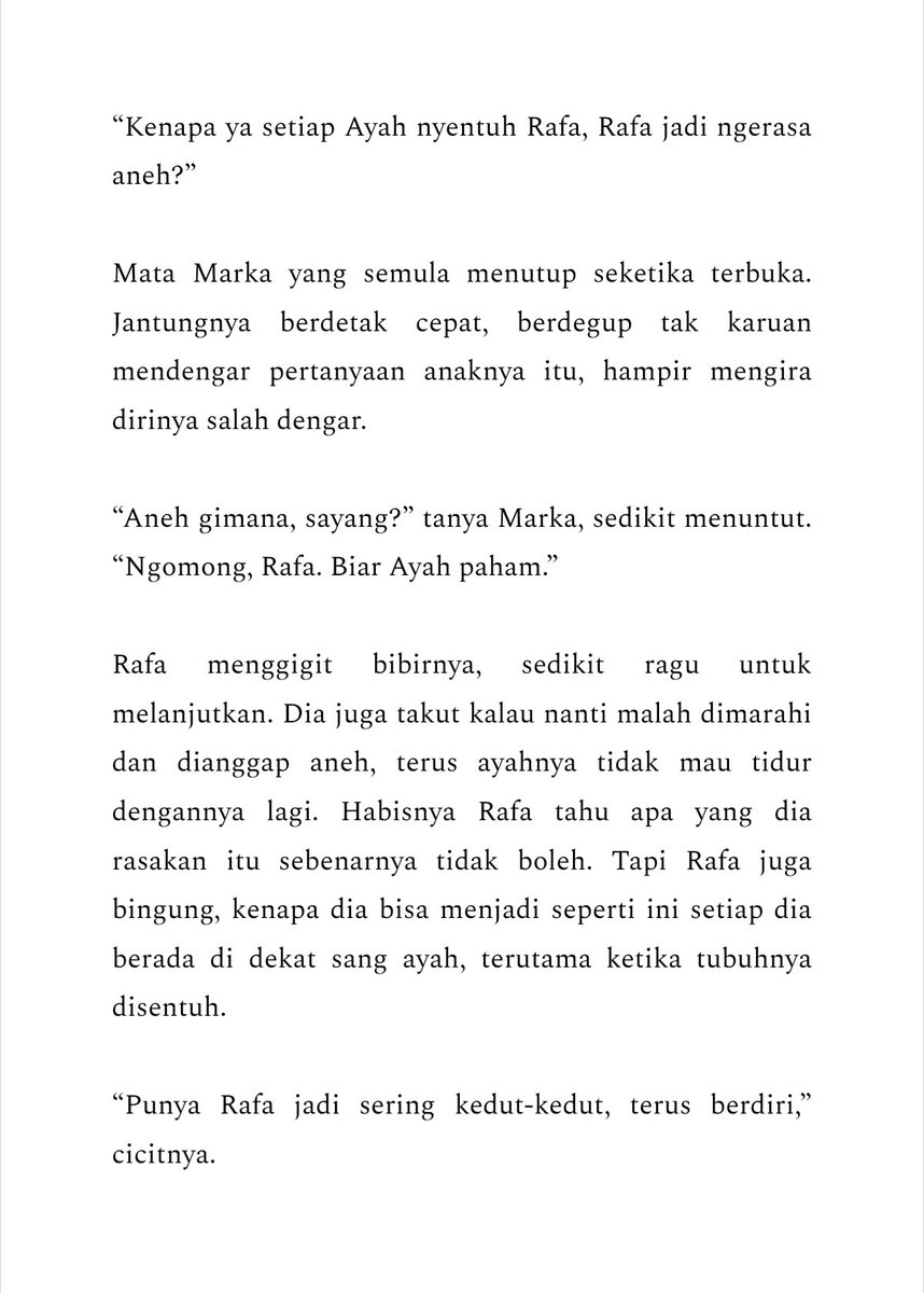 ๐๐๐๐๐ (@carloteer) on Twitter photo ๐๐๐๐๐ฒ ๐๐๐ง'๐ญ ๐๐ญ๐จ๐ฉ
Markren oneshot au ๐
Kalau saja Rafa tidak terlalu polos dan Marka menguasai perannya sebagai ayah, mungkin hubungan mereka tidak akan melewati batas seperti sekarang.
โโโโโโโโโโโโโ
๐๐๐๐ ๐๐๐๐: ๐๐ ๐๐๐ ๐๐๐
ยฉ Carloteer ๐๐๐๐๐ฒ ๐๐๐ง'๐ญ ๐๐ญ๐จ๐ฉ
Markren oneshot au ๐
Kalau saja Rafa tidak terlalu polos dan Marka menguasai perannya sebagai ayah, mungkin hubungan mereka tidak akan melewati batas seperti sekarang.
โโโโโโโโโโโโโ
๐๐๐๐ ๐๐๐๐: ๐๐ ๐๐๐ ๐๐๐
ยฉ Carloteer