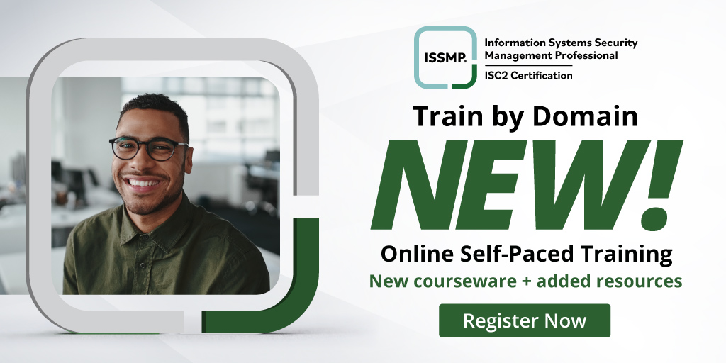 ISC2's tweet photo. Enhanced! Official #ISC2 Online Self-Paced ISSMP Training. Learn on demand as you progress domain by domain through the courseware.
Learn more: https://t.co/WL7D9VYbWr
#ISSMP #CybersecurityLeadership https://t.co/MqVN5VM4aq