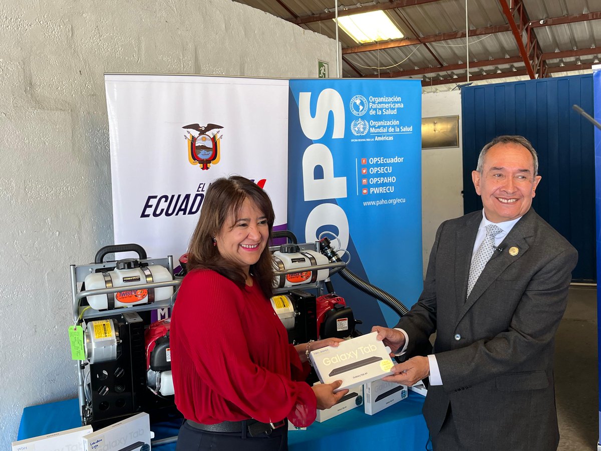 INSPI_ECUADOR's tweet image. #VigilanciaEntomológica #ControlVectorial #Tecnología #Donación #OIM #OPS #dengue #ElNuevoEcuadorResuelve 

📢 El @INSPI_ECUADOR, a través de su Centro de Referencia Nacional de Vectores (CRNV), ha recibido una donación de 150 tablets por parte de la Organización Internacional…