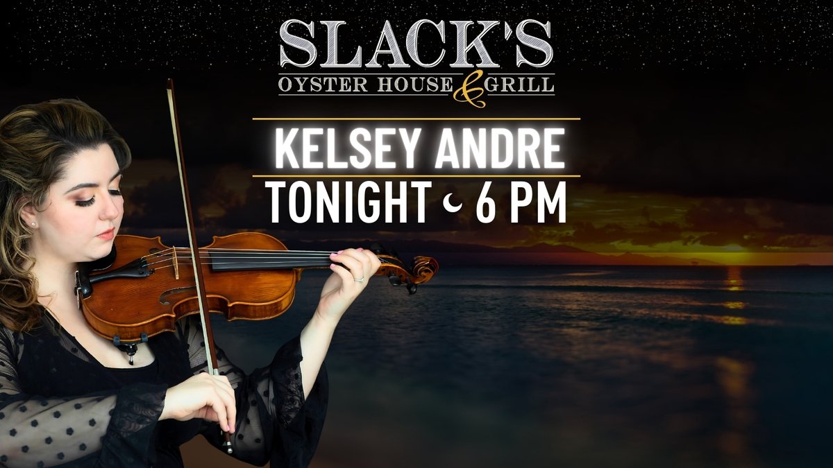 PlainridgePark's tweet photo. All you oyster lovers, listen up! Buck-a-shuck oysters ALL NIGHT LONG (almost) at Slack's Oyster House & Grill! Plus, live music by violinist Kelsey Andre starting at 6PM! #fun #livemusic #oysters #plainridge