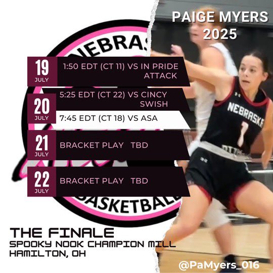 One last tournament for me this weekend!! Hoping to keep our streak alive!!