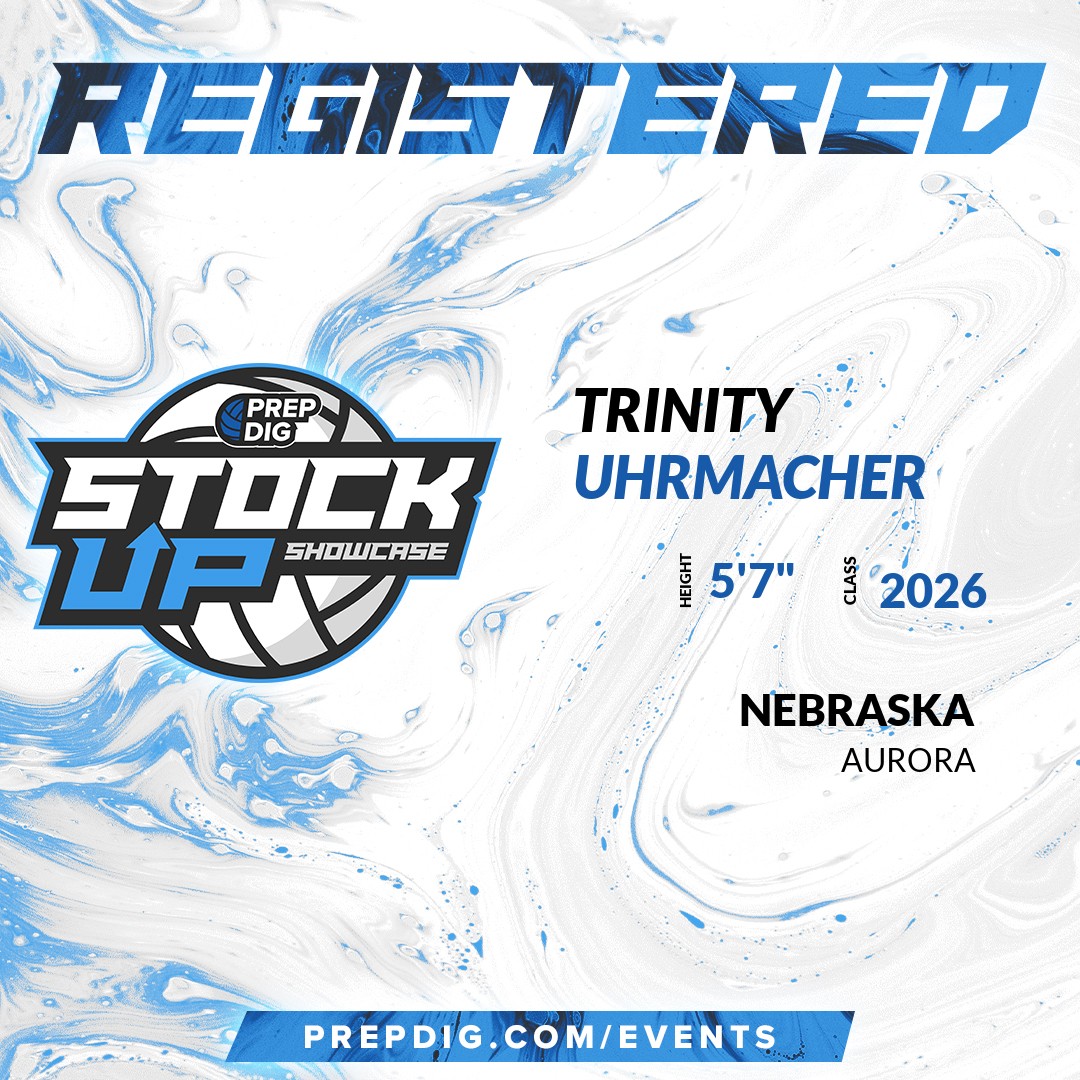 PrepDig's tweet photo. Welcome Class of 2026 Trinity Uhrmacher (@trinpieofficial) of Aurora to the @PrepDig_NE Showcase on July 21st @ The Volleyball Academy.
π₯π #PDStockUp ππ₯
More info! π https://t.co/l2S7oUoi7R https://t.co/ubI5ptswR2