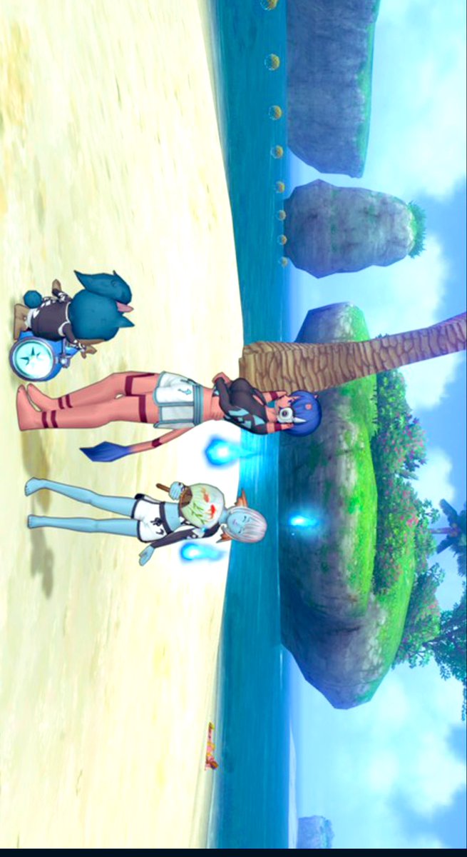 ElusiveHorry's tweet photo. Nちゃんと夏イベのサーフィンしてきました🏄
コースが単調でやり込みは感じなかったけど、報酬が一回で回収できたのは楽でよかった☺️
その後はKちゃんも合流してゼルメア探索したけど欲しい125装備は出ず😢

久しぶりに雑談しながら楽しめたので満足したティア生活でした まる
プライスレス！ https://t.co/vBEPGqwaxT