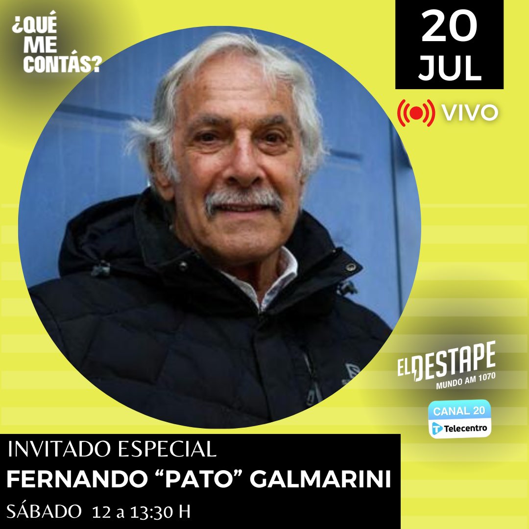 tatyalmeidaok's tweet photo. MAÑANA‼️
Desde las 12 en #ElDestapeMundo tenemos un programón porque Taty y @charlypisoni recibirán a Fernando “Pato” Galmarini y @robertosamar para hablar de todo‼️
Te esperamos 🤍
📺 Canal 20 de Telecentro
🤍 #QuéMeContás, sábados de 12 a 13.30 https://t.co/tb2YUSQ02H