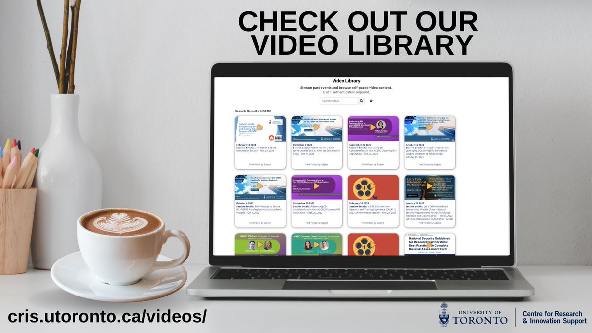 Can’t make it a CRIS event? Don’t worry, you can stream all our past sessions on our video library. Catch up on any missed session now! 
 
Browse our video library: cris.utoronto.ca/videos/