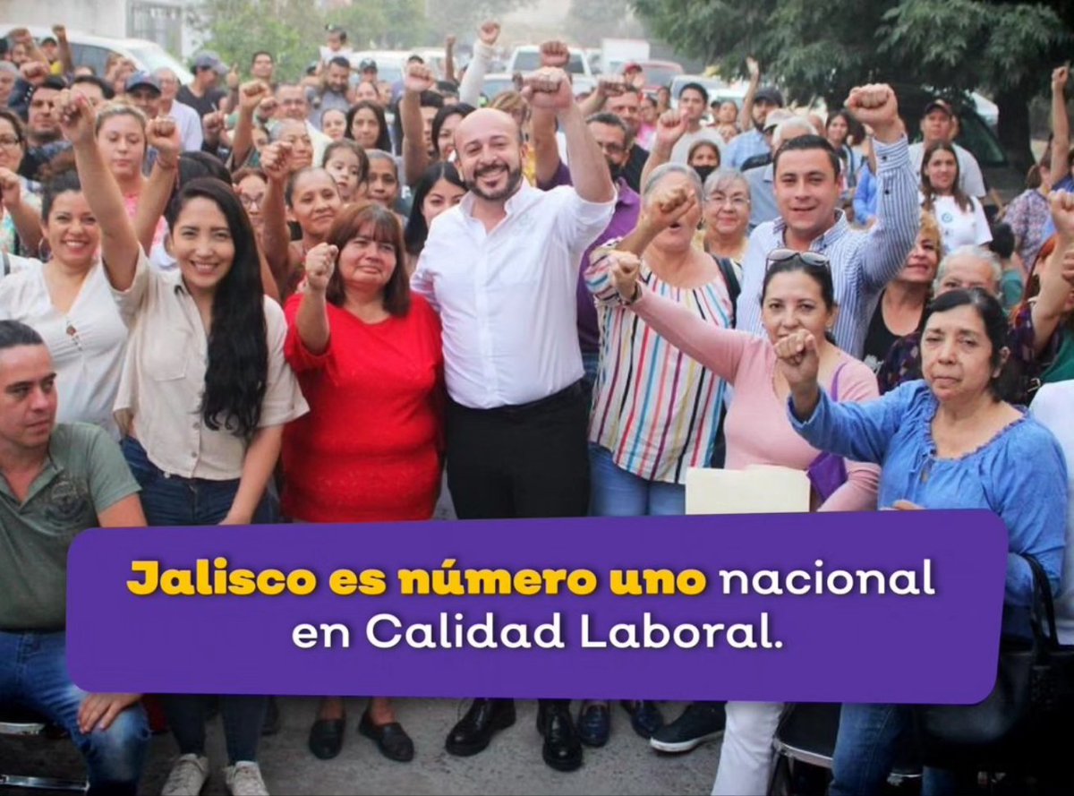 MarcoValerioGDL's tweet photo. Somos Líderes Nacionales en calidad Laboral, de acuerdo al Índice (ICCOE). Valió la pena tener clara la política pública laboral, priorizar el acuerdo y la conciliación entre empleadores y empleados para lograr la Paz y Estabilidad Laboral en Jalisco
#JaliscoLíder
#HastaDondeTope https://t.co/9XcSBmMSvz