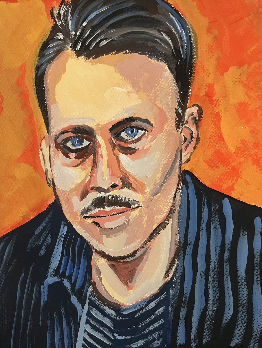 PeterLandau's tweet photo. Evan Wright, Award-Winning Reporter and Author of ‘Generation Kill’ #obitpix #evanwright #generationkill #rollingstonemagazine #reporter #hustlermag #artofinstagram #gouachepainting #illustration #portraitpainting https://t.co/vC7FwG1Crs