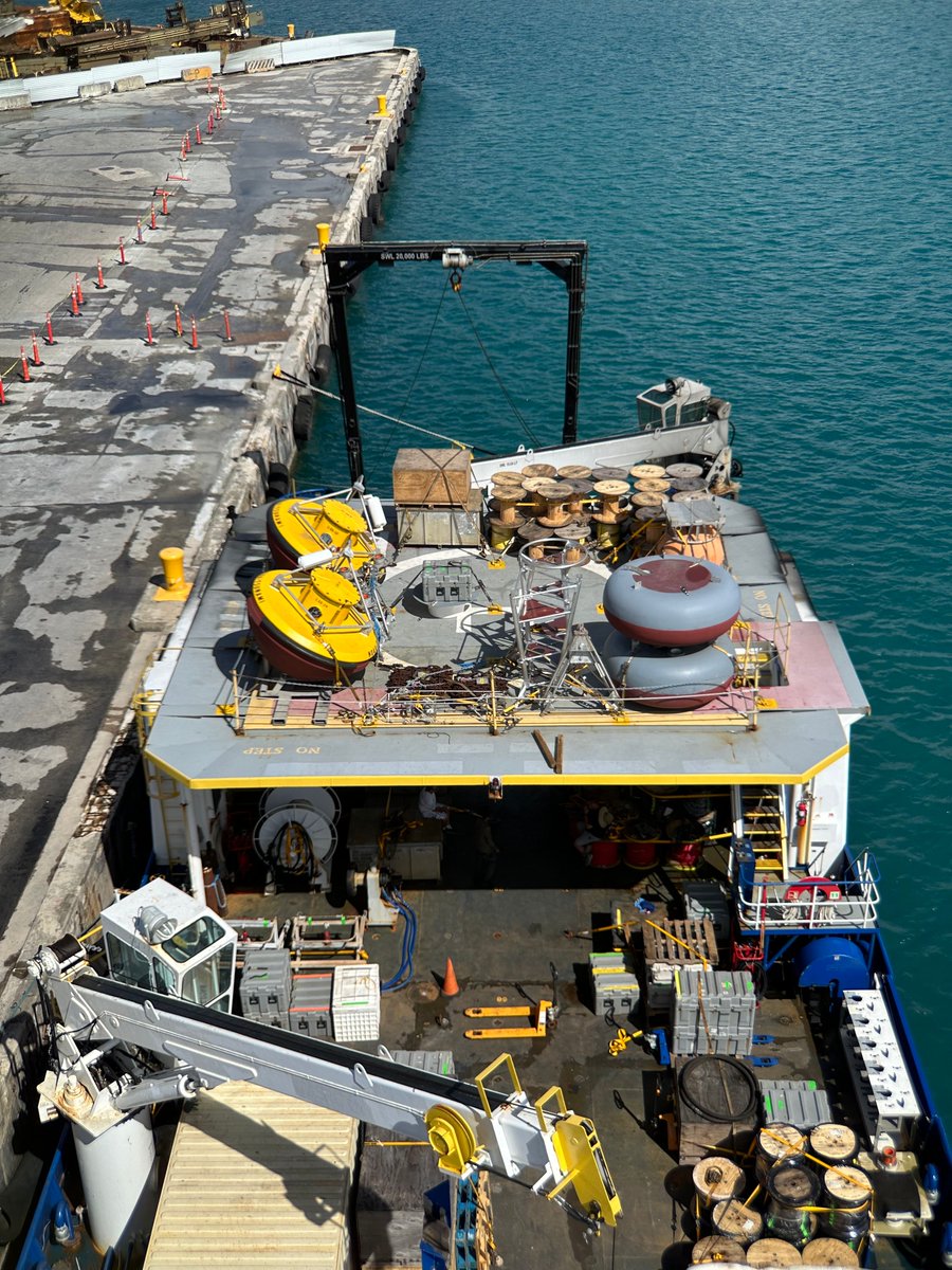 databuoycenter's tweet photo. 🌏 Where in the world is NDBC? It’s Guam today! Our team of technicians are off to service tsunami stations and a line of our climate array aka TAO stations. Check out the photos they snapped before they left! #NDBCAtSea https://t.co/9DfuOIGWEg