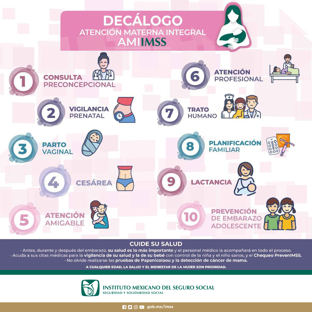 imssedomexpte's tweet photo. Conoce el decálogo de Atención Materna Integral Integral #AMIMSS 👇 https://t.co/2GCxzAMYDu
