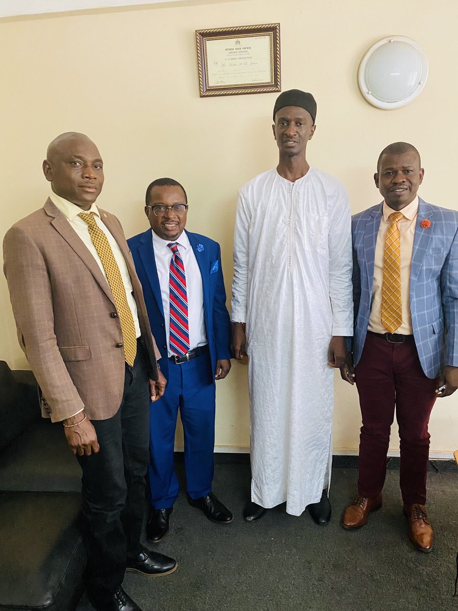 MHBJallow's tweet photo. Today I received in my chambers in banjul Mr John Sembe Morlu,renowned international financial expert and Global Chief Executive Officer of International financial management and technology firm JS Morlu https://t.co/UVP8Wn7XA3