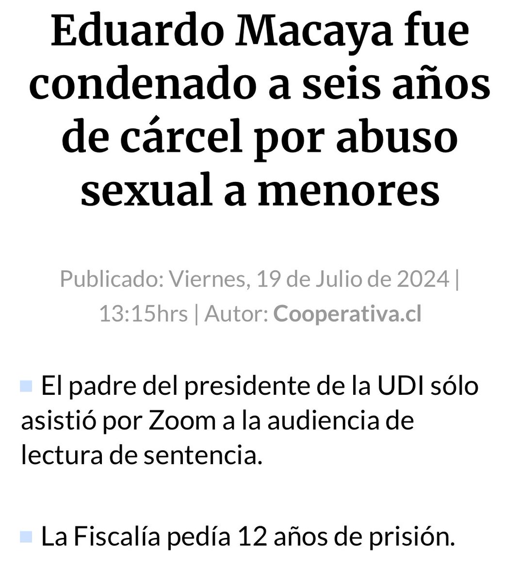 Para la justicia chilena es más importante un balón de gas, que unas niñas abusadas sexualmente por el abuelo. 

Eduardo Macaya. 
<a href="/PJudicialChile/">Poder Judicial Chile</a>