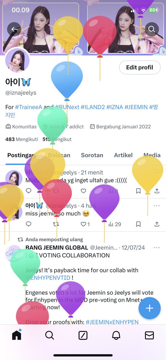 I have balon today 🥹