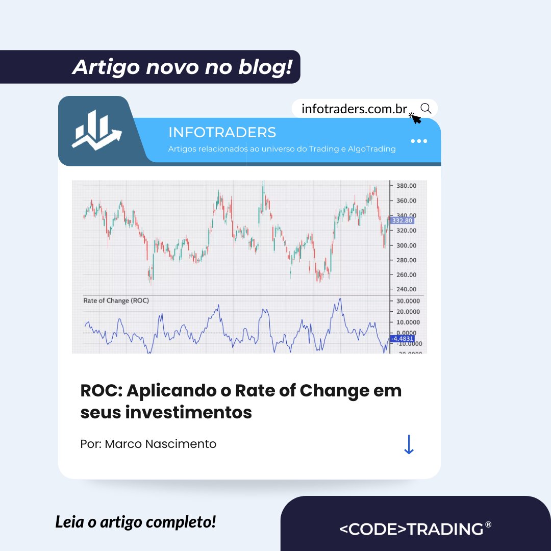 CodeTradingBr's tweet photo. 📈 ROC: Aplicando o Rate of Change em seus investimentos 📊

O ROC é um dos indicadores mais antigos e populares na análise técnica, medindo a variação percentual do preço de um ativo ao longo do tempo.

🔍 Principais Aplicações ☑️ Identificação de tendências ☑️ Sinais de compra e venda ☑️ Estratégias automatizadas

https://t.co/5bN6Dnd9w3