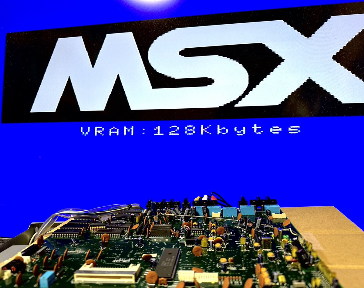 XV-J777もMSX2になった〜。 あえてビデオタイトラーのROMを抜かずMUTE