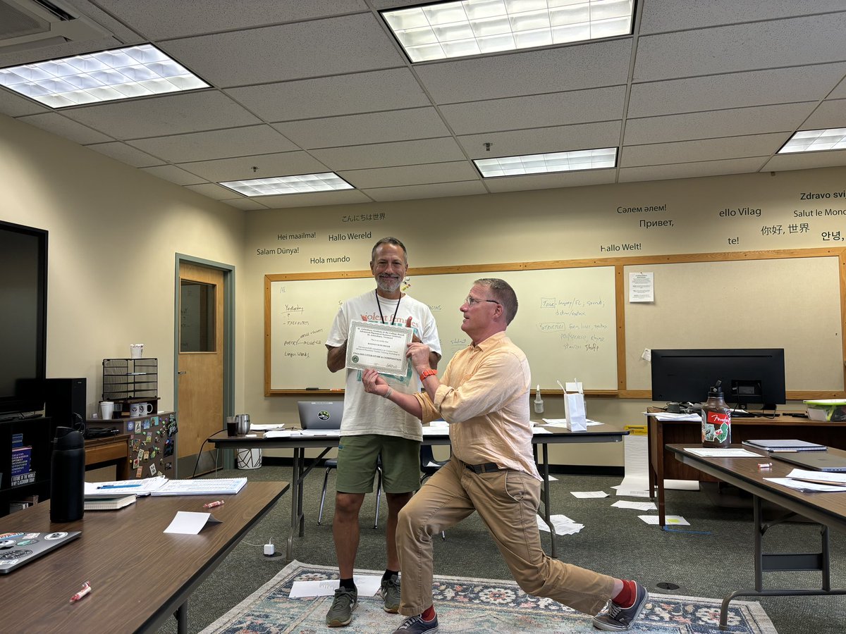 …And here is Mr. Schussler wrapping up a week of AP Lit&amp; Comp training in St. Johnsbury, Vermont! Thanks, Mr. S! Can’t wait to hear about it! <a href="/OATigers/">Oliver Ames High School</a> <a href="/AssistSupEaston/">Crissy Pruitt</a>