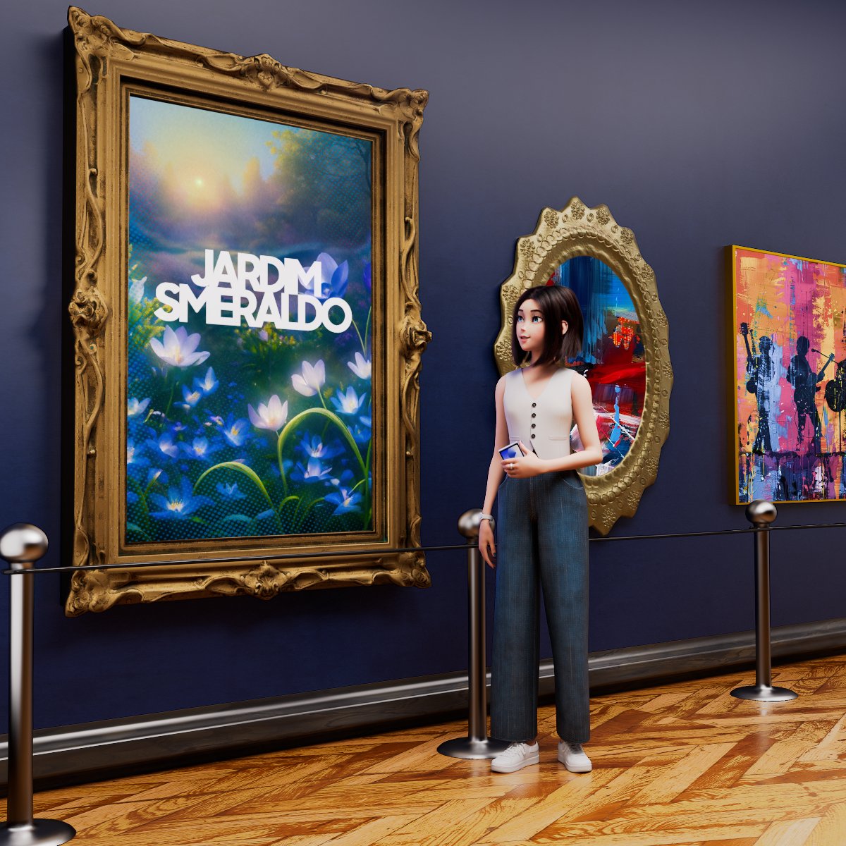 O bias de vocês já inspirou obras no maior museu de arte do mundo? Porque o da #SAM, sim! E, durante a sua viagem a Paris, ela deu uma pausa para apoiar o novo álbum solo do nosso Mochi, e dar muito #stream nesse lançamento. Quem mais é #Army e está com ela nessa missão? 🐥💜
