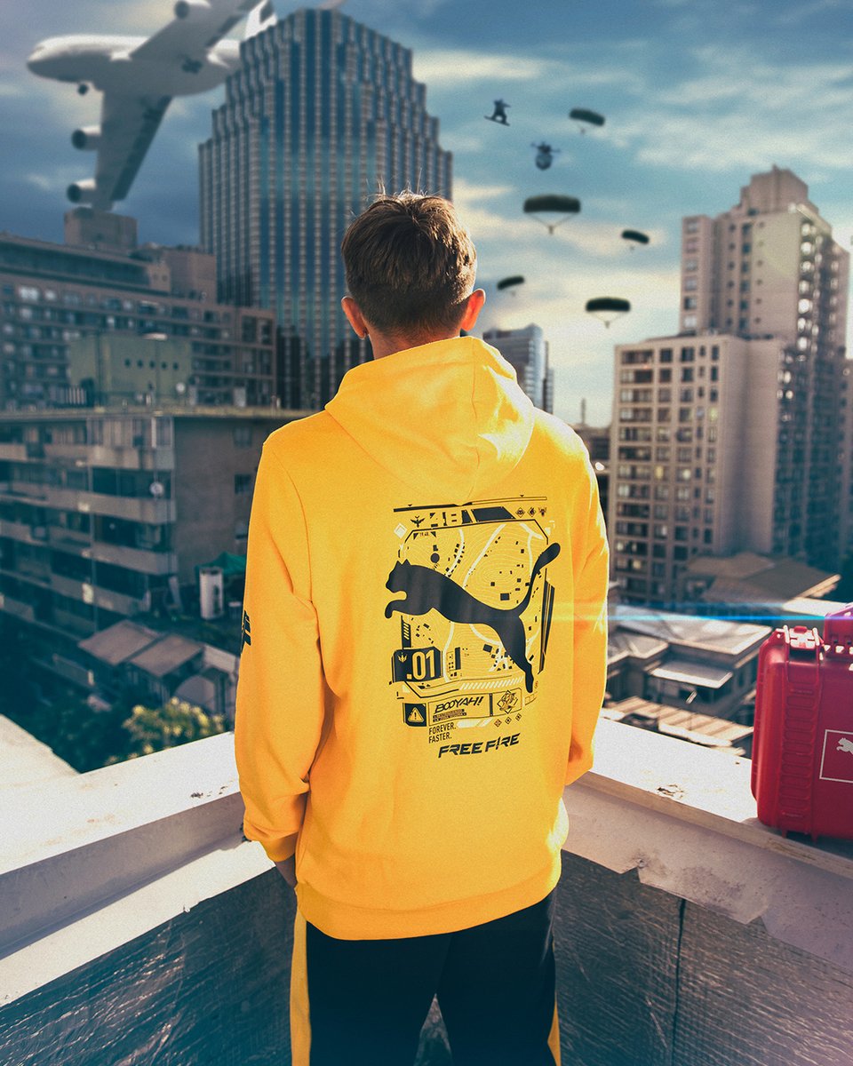 freefirelatino's tweet photo. Modo sobreviviente: ACTIVADO🔥
¡Ponte en acción dentro y fuera de la pantalla con el nuevo hoodie de #FreeFirexPUMA!
Adquiérelo en https://t.co/VszkzFNirb y obtendrás un código para equipar a tu personaje en el juego.💪
#masqueunjuego #FreeFire7 @PUMAmexico @PUMAChile @PUMAPeru https://t.co/SZMUI37fih