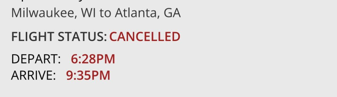 JenMcCainTV1's tweet photo. @69News like thousands of people we are figuring out a way to catch a flight. The flight from Atlanta to Philadelphia is still on time. https://t.co/T8ihU3r5vg