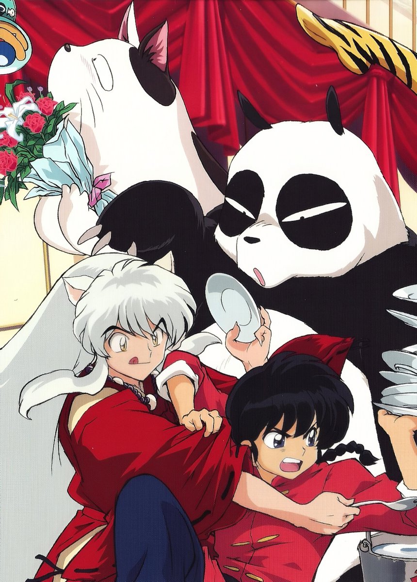 gigiutsu's tweet photo. In my heart, I know Ranma and Inuyasha would be very good friends ♥️ https://t.co/GkHFAiKpbv
