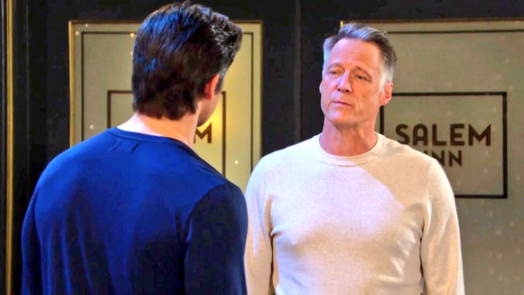 brianne1017's tweet photo. Xander is pleasantly surprised to see Jack in town. He explains he's there because Abby's grave was exhumed & her casket was empty. Xander is confused, but Jack doesn't want to talk about it. Xander hopes Jack gets good news. #Days #Xack #XackAttack @PaulTelfer @matthew_ashford https://t.co/CyFgU9Zdju