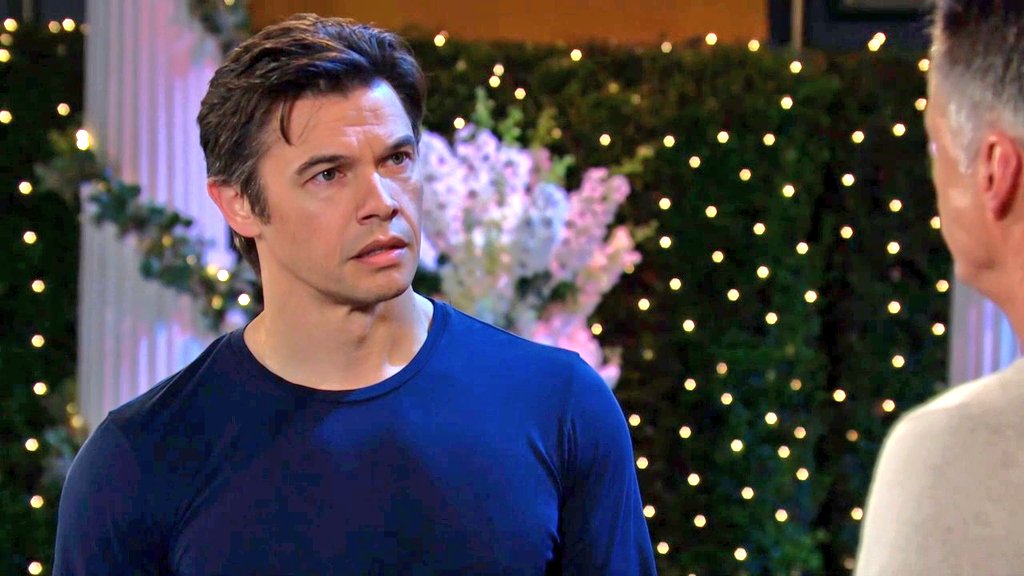 brianne1017's tweet photo. Xander is pleasantly surprised to see Jack in town. He explains he's there because Abby's grave was exhumed & her casket was empty. Xander is confused, but Jack doesn't want to talk about it. Xander hopes Jack gets good news. #Days #Xack #XackAttack @PaulTelfer @matthew_ashford https://t.co/CyFgU9Zdju