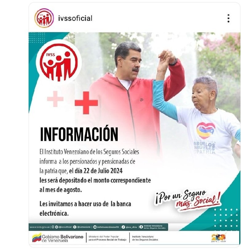 Jojotoweb's tweet photo. Con bombos y platillos anuncia el gobierno nacional que pagará el próximo 22 de Julio la miserable pensión del IVSS por un monto de 130Bs. Pobres pensionados! https://t.co/ZRUlo0nypT
