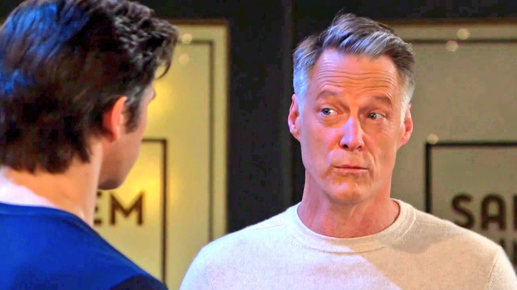 brianne1017's tweet photo. Jack softens towards Xander slightly. He tells Xander to wish his bride well but then asks what Sarah even sees in him. Xander isn't offended & says, "That's the big question, isn't it?"
They part ways. #Days #Xack #XackAttack @PaulTelfer @matthew_ashford https://t.co/QdptSUJJtX