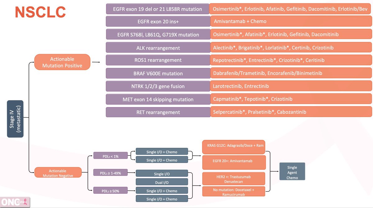 #LungSeries: This is the #Algorithm we have used during our discussion w/ @DrSteveMartin for mNSCLC w/ actionable mutations in 1L:

- EGFR, ALK, ROS1, BRAF, NTRK, MET Econ 14, RET!!!

#OncTwitter #MedTwtitter <a href="/CancerNetwrk/">CancerNetwork®</a> #lcsm