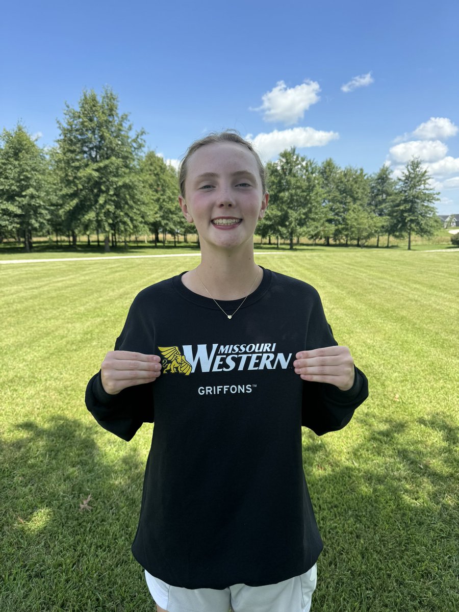 I am so grateful to announce my commitment to continue my academic and athletic career at Missouri Western State University! Thank you to my coaches, family, and friends that have helped me along the way! GRIFF UP!! 🖤💛