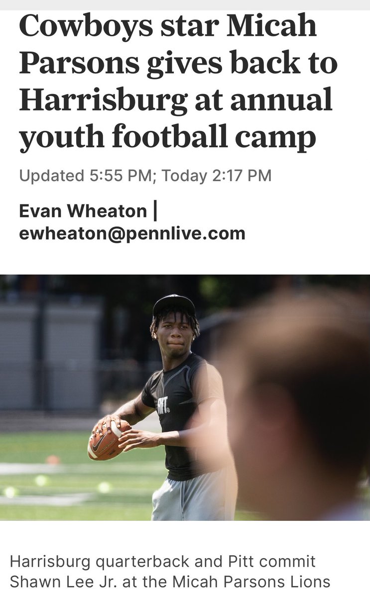 Shawn Lee, Jr (@shawny_lee8) on Twitter photo Had a great few days helping hometown heroes give back to the community. ❤️🩹#blessed2give <a href="/HBGCougar_FBall/">Harrisburg Cougars Football</a> <a href="/PennLive/">PennLive.com</a> <a href="/MicahhParsons11/">Micah Parsons</a> Had a great few days helping hometown heroes give back to the community. ❤️🩹#blessed2give <a href="/HBGCougar_FBall/">Harrisburg Cougars Football</a> <a href="/PennLive/">PennLive.com</a> <a href="/MicahhParsons11/">Micah Parsons</a>