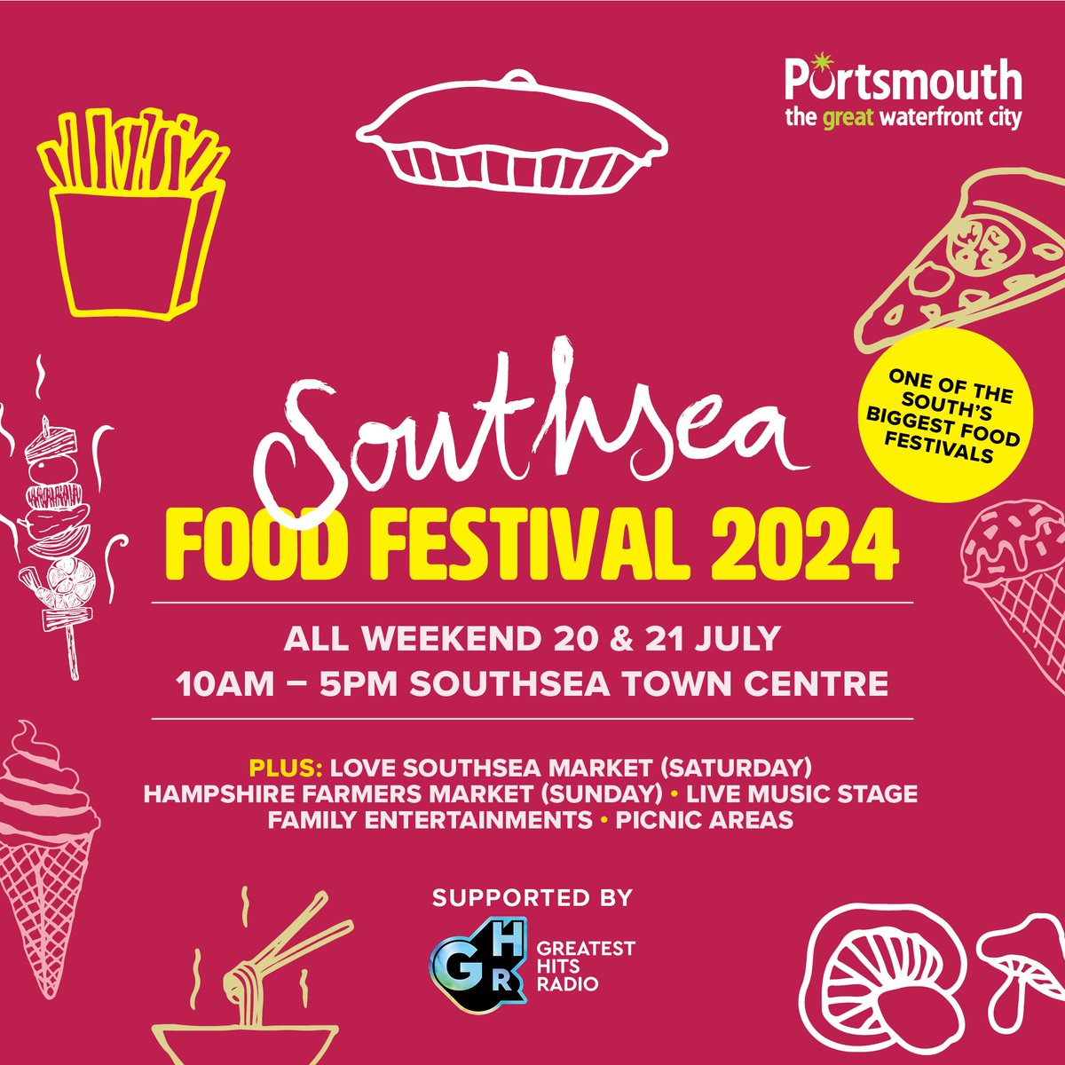 If you want a taste of freedom, take a #Stagecoach bus to the #SouthseaFoodFestival this weekend!
Services 23 &amp; 25 stop at Pier Rd/Duisberg Way for the event, or catch service 18, which will drop you off at the Queens Hotel.