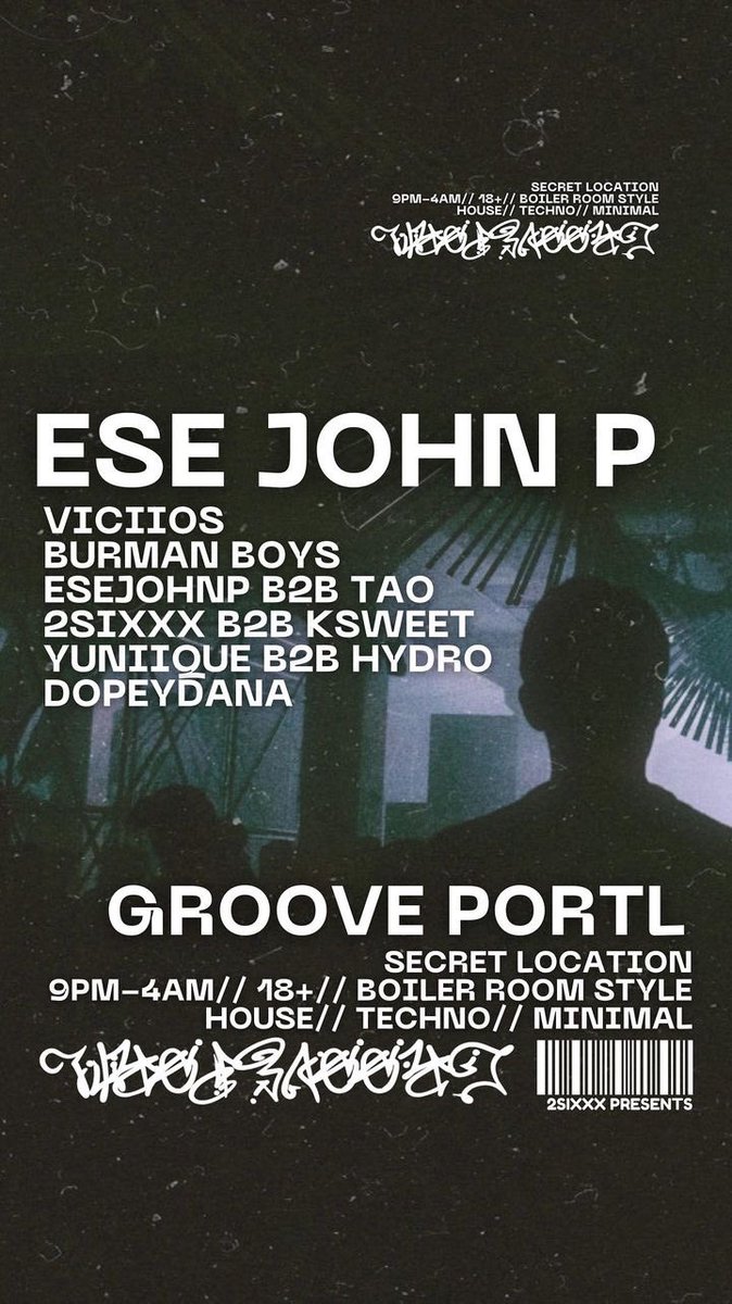 Next Friday we’ll be closing out GROOVE PORTL ! 
📍 Secret Location 
Link in bio 🔗