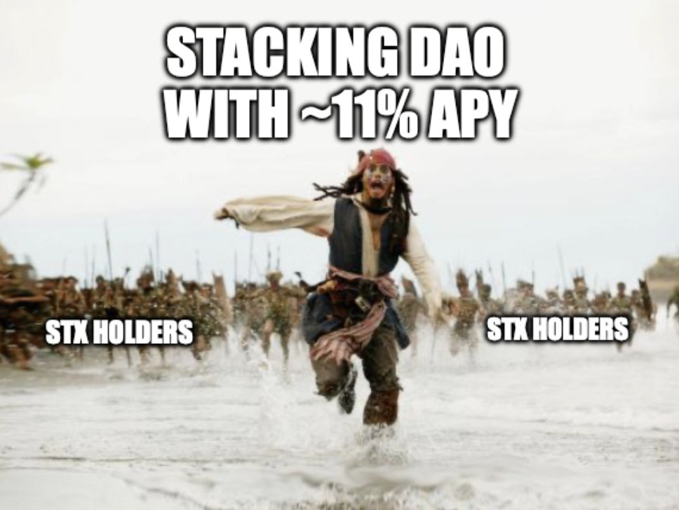 StackingDao's tweet photo. Everybody is running to these juicy stSTX yields! https://t.co/DjDMHNJrkv