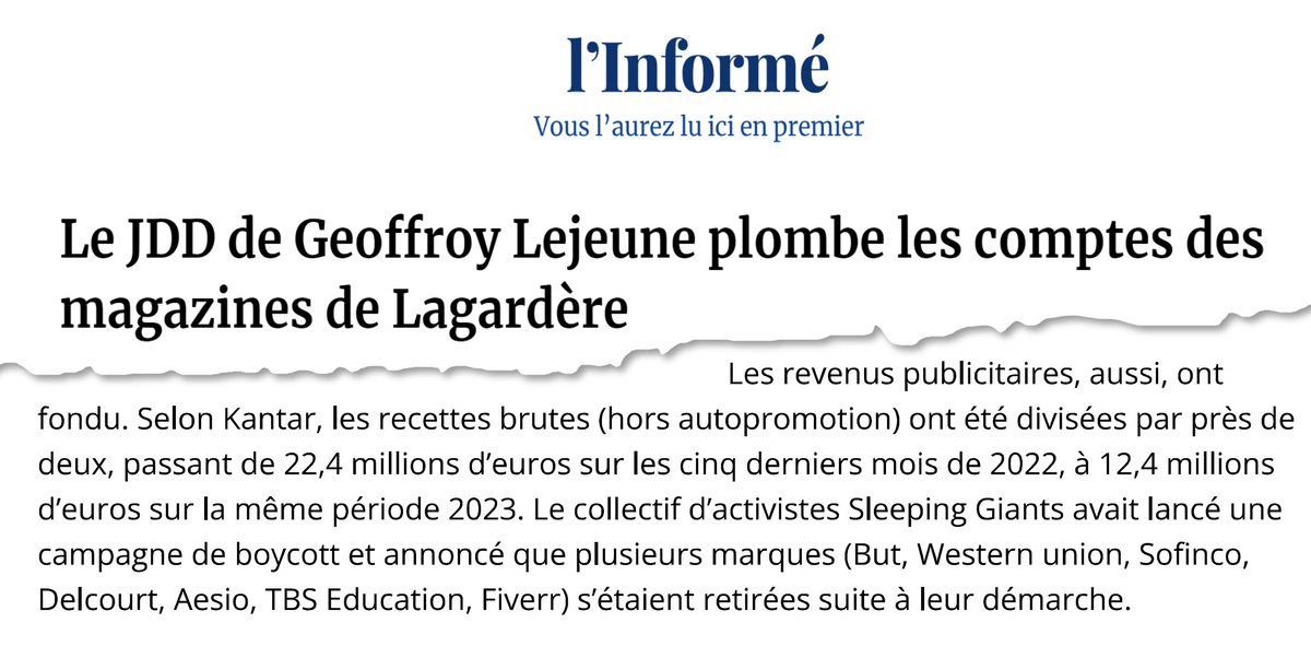 Sleeping Giants FR tweet media