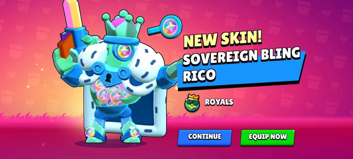 uncprog's tweet photo. 10th Mega box luck
This makes the count of skins I got on luck factor only to 73 (from star drops, rank drops and mega boxes)
since I completed 10/10 Mega boxes, I got Bling rico!
#brawlstars #megaboxes #classicbrawl https://t.co/GZ14Uj2xWM