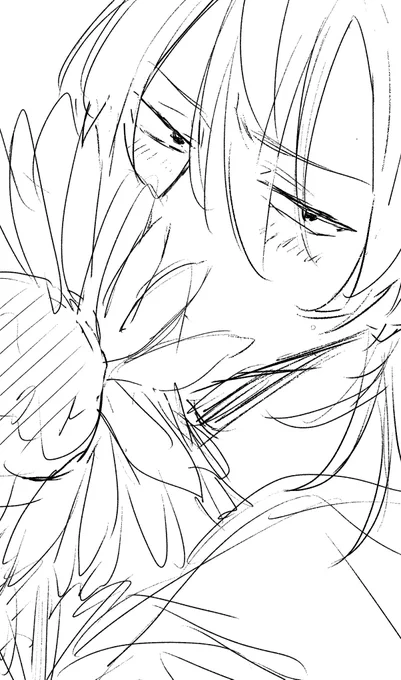 今日はもり誕なので、描いてます✍️ 