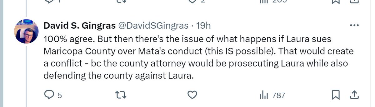 Megan Fox (@meganfoxwriter) on Twitter photo David Gingras, Esq. is using threats against Maricopa County Attorney <a href="/Rachel1Mitchell/">Maricopa County Attorney Rachel Mitchell</a> to get his lying client off the hook. This is unconscionable, disgusting, and unethical. <a href="/AZStateBar/">State Bar of Arizona</a> Threatening vexatious litigation against the county? Wow. #ChargeHer #JusticeForLauraOwens David Gingras, Esq. is using threats against Maricopa County Attorney <a href="/Rachel1Mitchell/">Maricopa County Attorney Rachel Mitchell</a> to get his lying client off the hook. This is unconscionable, disgusting, and unethical. <a href="/AZStateBar/">State Bar of Arizona</a> Threatening vexatious litigation against the county? Wow. #ChargeHer #JusticeForLauraOwens