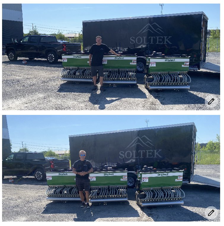 Friday maintenance morning completed on our 3 #dryject #soltek machines for next weeks action in Quebec City area . Patrick Santerre and Mike LeCavalier are here to service your clubs requirements professionally:)  #dryject #soltek