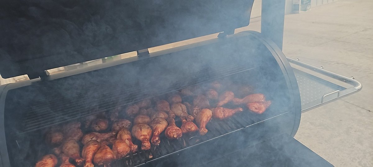 Hey people - text Katie to RSVP for next Wed Field Day! 
We're doing a test run of smoked chicken drums and putting up the big tent today. We're assuming people will show up but please send a text so we can prepare.