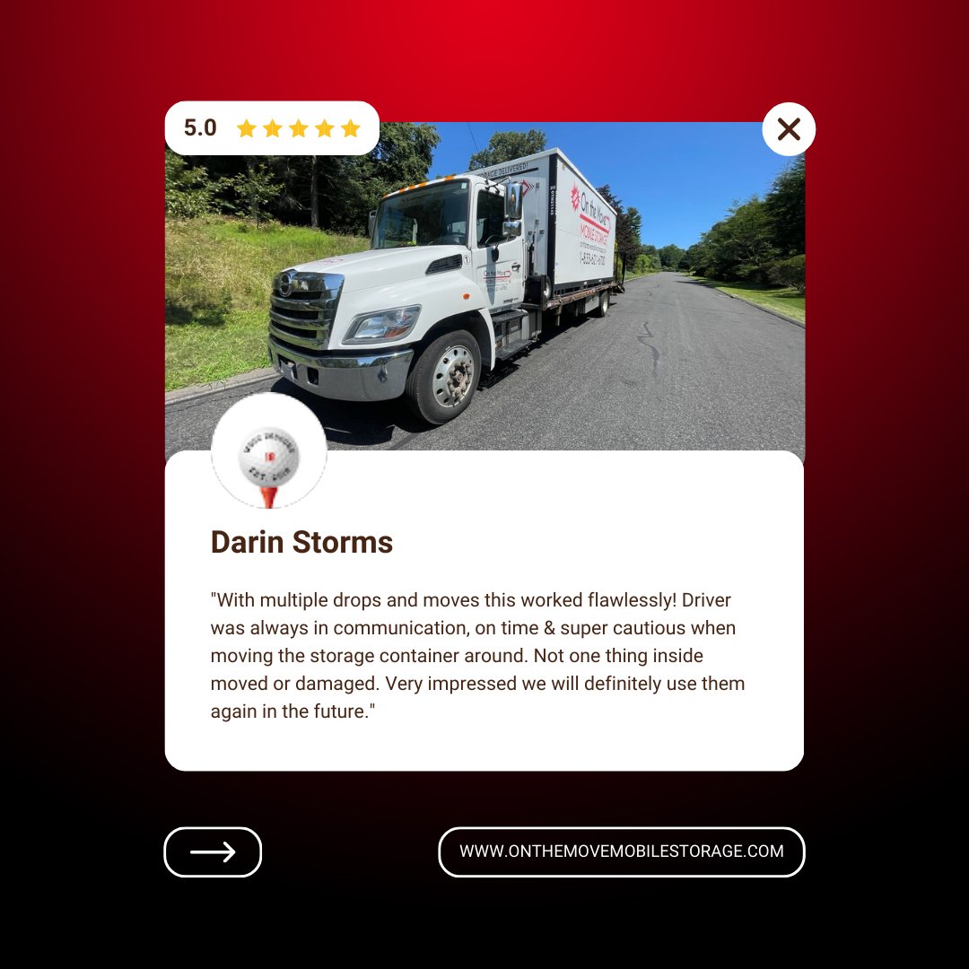 We always strive to provide the best service possible! Careful handling is one of our priorities. Trust On The Move Mobile Storage for your next move. 🚚 #OnTheMove #CustomerSatisfaction #MovingMadeEasy